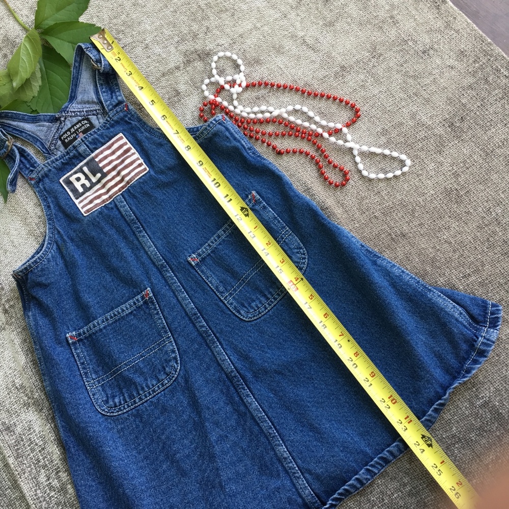 ⬇️$29 POLO RALPH LAUREN RL Flag OVERALLS Skirt - Picture 5 of 7